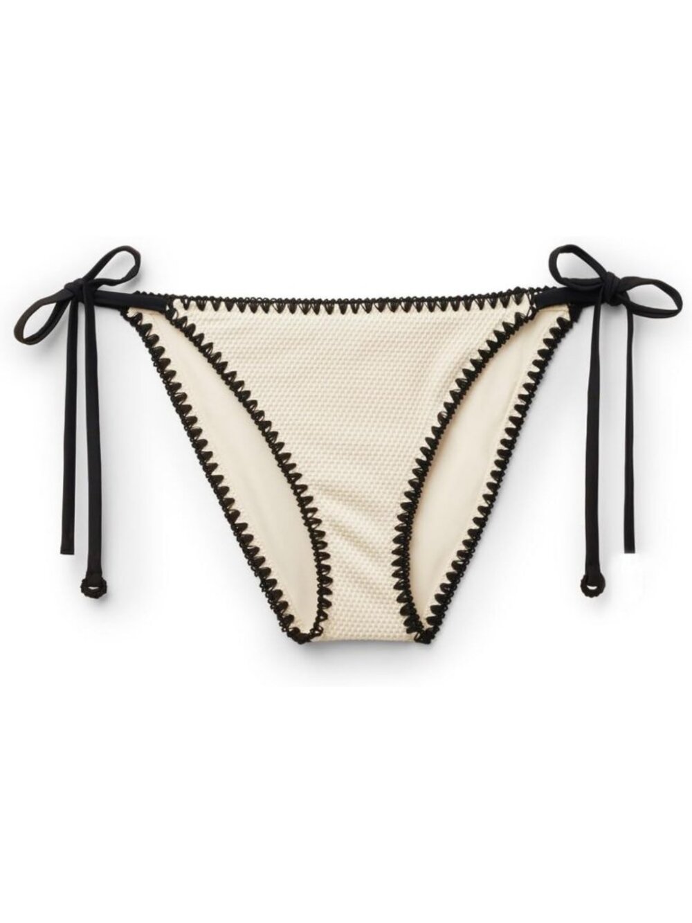 Bicolor Embroidered String Swimsuit Bottoms | Stylish Beachwear Essential